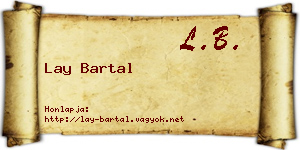 Lay Bartal névjegykártya